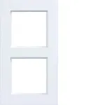 Hager WAD8200WM 2-Gang Cover Frame, A.8, Light White Matt