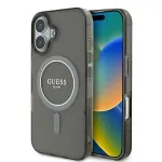 Guess GUHMP16MHFGEREK iPhone 16 Plus 6,7 inch Black Hardcase IML Glitter Circle MagSafe