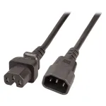 EFB Electronics Kar&scaron;tų prietaisų prailginimo kabelis C14 180&deg; - C15 180&deg; Juodas 3 m 3 x 1,00 mm&sup2; VDE (EK585.3V2)