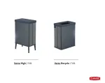 KETER Curver Waste Bin Verto High 54L Pearl Gray