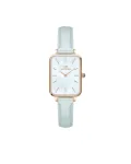 DANIEL WELLINGTON Quadro Mini moteri&scaron;kas laikrodis DW00100638 - rožinis auksas, 20 mm