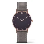 PAUL HEWITT Unisex Sailor Line Quartz Watch 39mm Rose Gold Stainless Steel Mesh Black Dial PH-SA-RSTB13S
