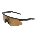 Bolle SP0080160999B Unisex Shield Sunglasses su Volt+ Ruby lę&scaron;iais, matinis juodas rėmelis
