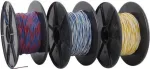 EFB-Elektronik YV montažinis kabelis 2x0,6/1,1 mm baltas/žalias 100 m ritė