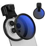 K&F Concept 67 mm apskrito poliarizatoriaus (CPL) filtras su laikikliu i&scaron;maniajam telefonui - KF15.0027