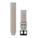 Garmin QuickFit 22 mm silikoninis laikrodžio dirželis, Mist Grey/Oranžinė (010-13280-02)
