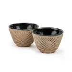 Bredemeijer Xilin ketaus arbatos puodelių rinkinys, 2 vnt., kupranugario spalvos, 100 ml