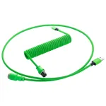 CableMod PRO spiralinis klaviatūros kabelis USB-C &ndash; USB-A, 150 cm, Viper Green (CM-PKCA-CLGALG-KLG150KLG-R)
