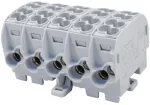 SIMET SIMBLOCK SCB 25-5X paskirstymo blokas Al/Cu 1x25mm&sup2; įėjimas 5x1.5-16mm&sup2; i&scaron;ėjimai pilkas