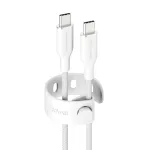 PanzerGlass empower&trade; by &reg; Racing USB-C į USB-C laidas, 60 W, USB 2.0, 2 m, sidabri&scaron;kai baltas