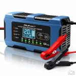 Qoltec 52669 Protingas 12V 6A akumuliatoriaus įkroviklis su atkūrimo funkcija, skirtas AGM GEL LiFePO4