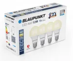 Blaupunkt LED lemputė E27 A60 12W, 1200 lm, 2700 K, 4 vnt. (BLAUPUNKT-E27-12W-WW-4)