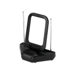 Vivanco VVTVANTLCIRCLE 28 dB stiprinimo aktyvi vidaus antena DVB-T/T2, juoda