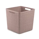 CURVER Basket Jute Square 17L 28x28x27cm rausva pintinė