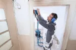 Bosch GET 75-150 Professional ekscentrinis &scaron;lifuoklis, 750 W, 150 mm, 7300 aps./min., L-BOXX, juodas/mėlynas