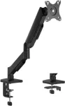 eSTUFF Single Gas Spring Monitor Mount GLB227011 - stalinis laikiklis su dujų spyruokle, 17-32 colio, 2-9kg, VESA 75/100, juodas