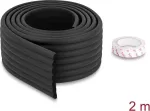Delock putų apsauginė briaunų juosta su grioveliais 80 x 8 mm - 2 m ilgio, juoda 18487