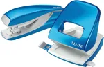 LEITZ Nexxt WOW segiklio ir skylių mu&scaron;tuko rinkinys, metalinės mėlynos spalvos 5095-10-36