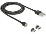USB laidas DeLOCK 85723 USB 2.0 1,1 m USB-A / USB-C ir Micro-USB B juodas