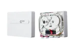 METZ OpDAT ADT optinio pluo&scaron;to sujungimo dėžutė 2xLC-D OM4 violetinė Pure White RAL 9010 1501177H02HC