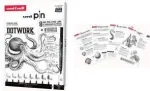 uni-ball DOTWORK Starter Set uni pin, 9 dalių rinkinys su 8 finelineriais ir 1 Shalaku S mechaniniu pie&scaron;tuku (CF PIN/8 005)