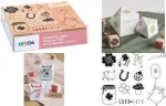 HEYDA Motif Stamp Set Luck, skaidraus dėžutė mediniai spaudai įvairių dydžių ir dizainų, 1 rinkinys (204888666)