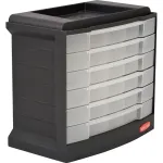 CURVER DIY įrankių ir smulkių daiktų dėžė su 6 stalčiais 29x17x27cm