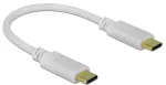 Delock USB-C / maitinimo laidas 24 pin USB-C (M) į 24 pin USB-C (M) 5 A 15 cm USB-Power Supply (100 W), Palaiko Power Delivery 2.0, Baltas (85357)