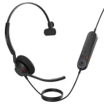 Jabra Engage 40 (Inline Link) MS laidinė mono ausinių komplektas, USB-A, ant ausų, skambučių centrui, juodas