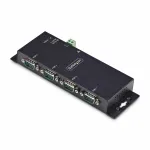 StarTech.com 4 prievadų nuosekliojo prievado į Ethernet adapteris, IP nuosekliųjų įrenginių serveris nuotoliniams RS232 įrenginiams, montuojamas ant sienos/DIN bėgio, metalinis korpusas, RJ45 LAN į DB9 nuoseklųjį keitiklis
