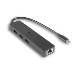 i-tec Advance USB-C Slim Passive HUB 3 prievadai + Gigabit Ethernet adapteris