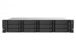 QNAP TS-1273AU-RP-8G NAS / saugojimo serveris stelaže (2U) Ryzen Embedded V1500B 8 GB DDR4 0 TB QNAP QTS Aliuminis, Juoda