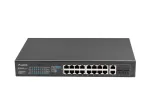 Lanberg RSFE-16P-2C-150 nevaldomas PoE+ komutatorius, 16x 10/100 PoE+, 2x Gigabit Combo, 150 W, 1U spinta
