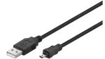 Microconnect USBAMB82 USB 2.0 laidas 1,8 m USB A &ndash; Mini-USB B juodas