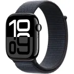 Apple Watch Series 10 46 mm, juodas deimantinis aliuminis, Sport Loop tintos spalvos, GPS + Cellular, MWY53QF/A, 2024