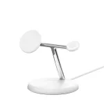 Belkin BoostCharge Pro 3 viename belaidžio įkrovimo stotelė, Qi2, balta (WIZ023VFWH)