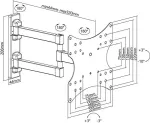 Goobay Basic TV-Wandhalterung Basic FULLMOTION (S), Schwarz - f&uuml;r Fernseher von 58,40cm (23) bis 106,70cm (42) (58-107cm) , vollbewegliches Doppelarmg