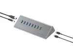 Conceptronic HUBBIES18G 10-in-1 60W USB 3.0 Hub ir įkroviklio rinkinys, 2-in-1 USB-C USB-A laidas, USB 3.2 Gen 1