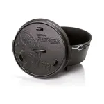 Petromax Fire Pot ft9 su kojelėmis, 8,5 l, kvadratinis, ketaus, juodas