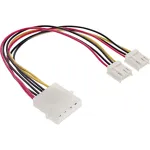 InLine vidinis Y formos maitinimo skirstytuvas 1x 5.25 colio Molex / 2x 3.5 colio lanksčiojo disko jungtis, 0,20 m