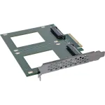 InLine 76660P Vidinė U.2 adapterio PCIe kortelė, vyri&scaron;koji jungtis, 4 Gbit/s, 3.3 V