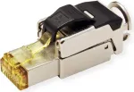 ROLINE feldkonfektionierbarer RJ-45 Stecker Cat.6A (Class EA), STP, silberfarben
