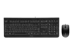 Klaviatūra CHERRY DC 2000 su pele, universali USB, QWERTY čeki&scaron;ka, juoda