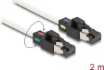 DeLOCK tinklo kabelis RJ-45 ki&scaron;tukas į ki&scaron;tuką Cat.6A S/FTP 2 m baltas