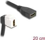 DeLOCK Keystone modulis HDMI lizdas-lizdas 90&deg; kampinis 8K 60 Hz 20 cm juodas