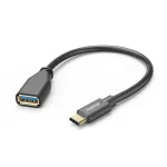 Hama 00125105 USB OTG jungties laidas su USB-C ki&scaron;tuku ir USB-A lizdu, 0,15 m, juodas