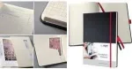 Sigel Conceptum CO660 A4 bloknotas, languotas, kietais vir&scaron;eliais, Red Edition, juodos/raudonos spalvos