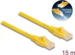 DeLOCK RJ45 Laidas Cat.6A U/UTP Fast Tracing 15 m Geltonas