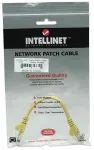Intellinet 325165 tinklo komutacinis kabelis, Cat5e, U/UTP, RJ45 (M)&ndash;RJ45 (M), 0,45 m, Snagless, su apsauginiais antgaliais, geltonas