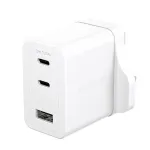 PanzerGlass empower&trade; by &reg; Turbo 70W kelių įrenginių įkroviklis su 2 x USB-C + USB-A | UK ki&scaron;tukas | sidabri&scaron;kai baltas